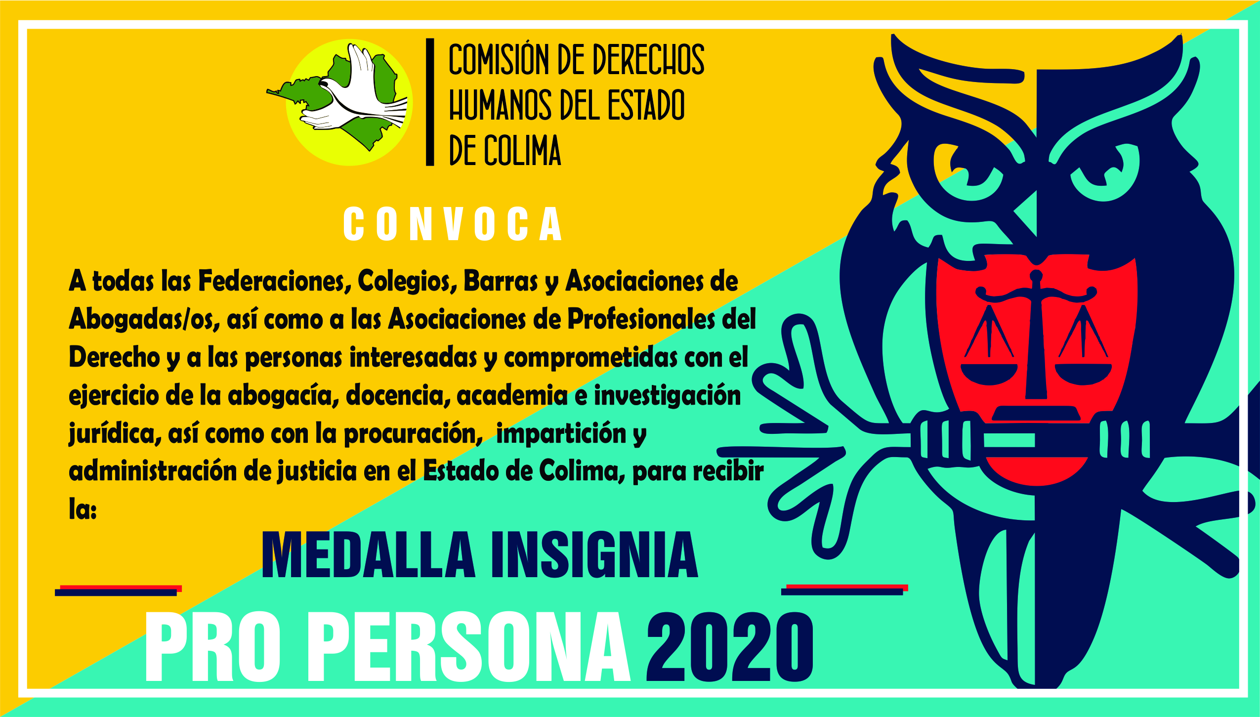 Convocatoria “Medalla Insignia Pro Persona 2020”