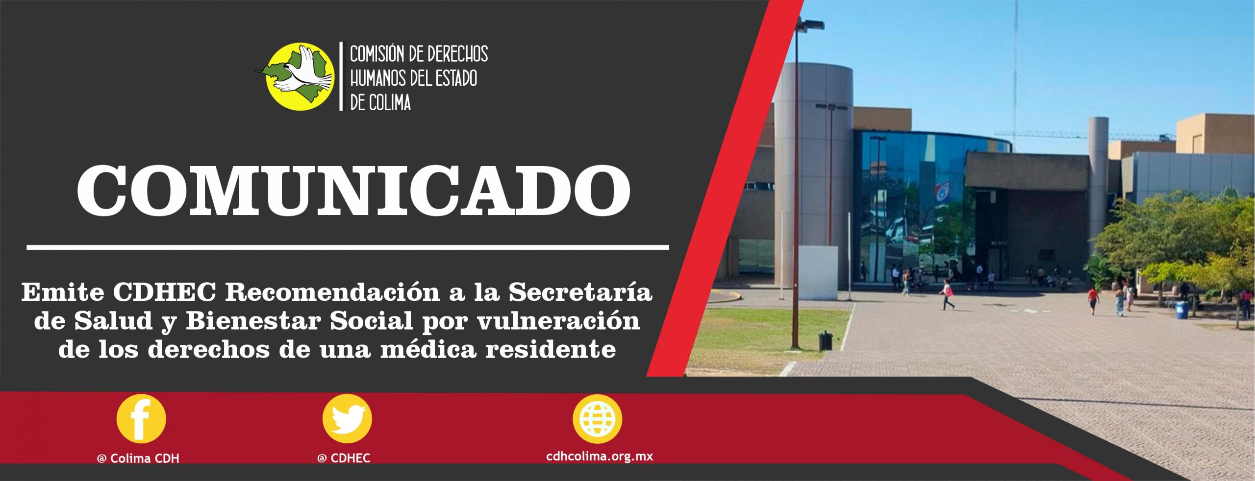 Emite CDHEC Recomendación a la Secretaría de Salud y Bienestar Social por vulneración de los derechos de una médica residente