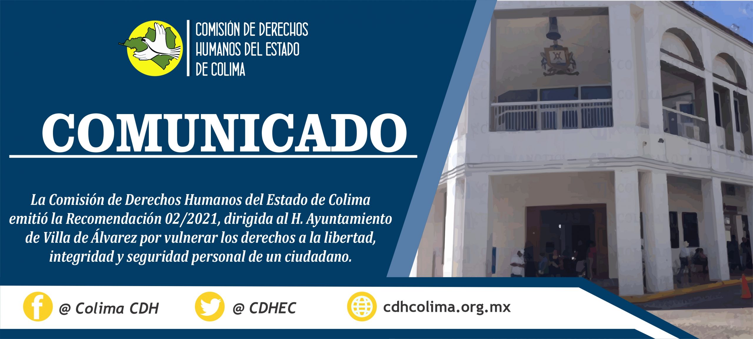 Emite CDHEC Recomendación al Ayuntamiento de Villa de Álvarez