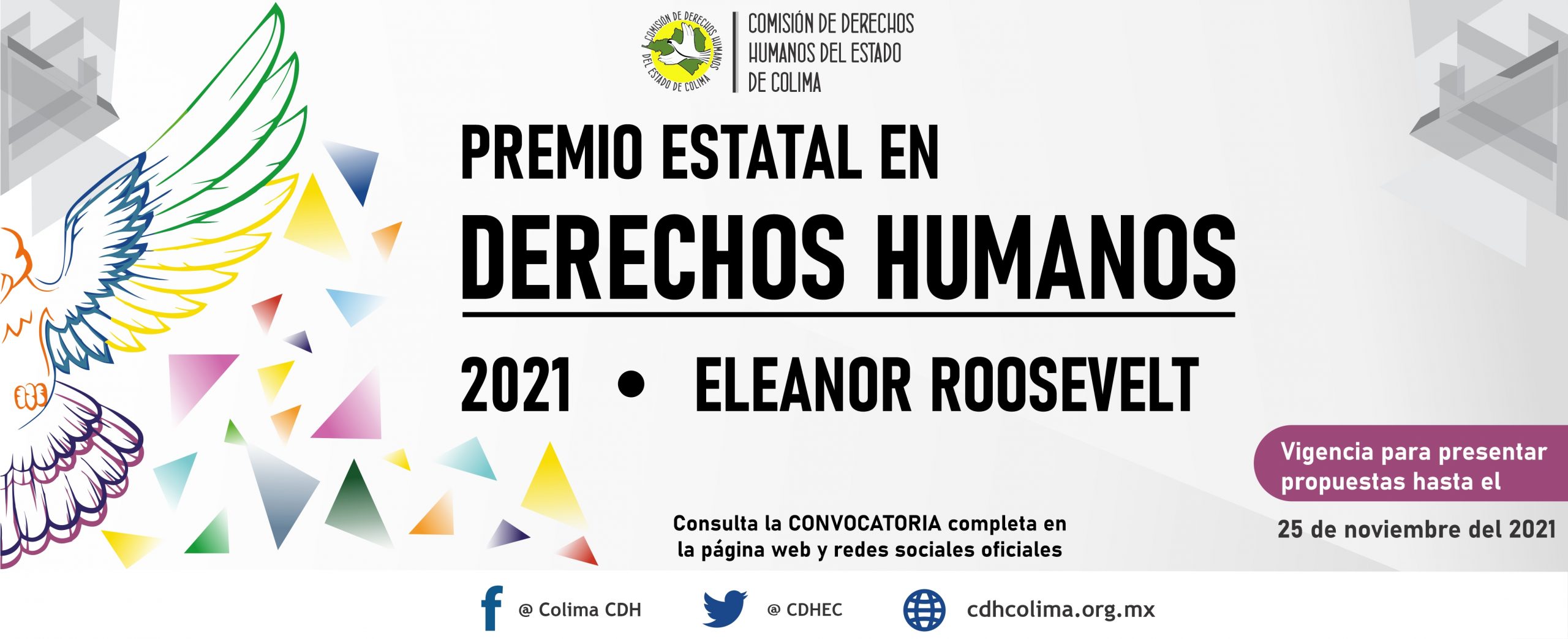 “Premio Estatal en Derechos Humanos 2021 Eleanor Roosevelt”