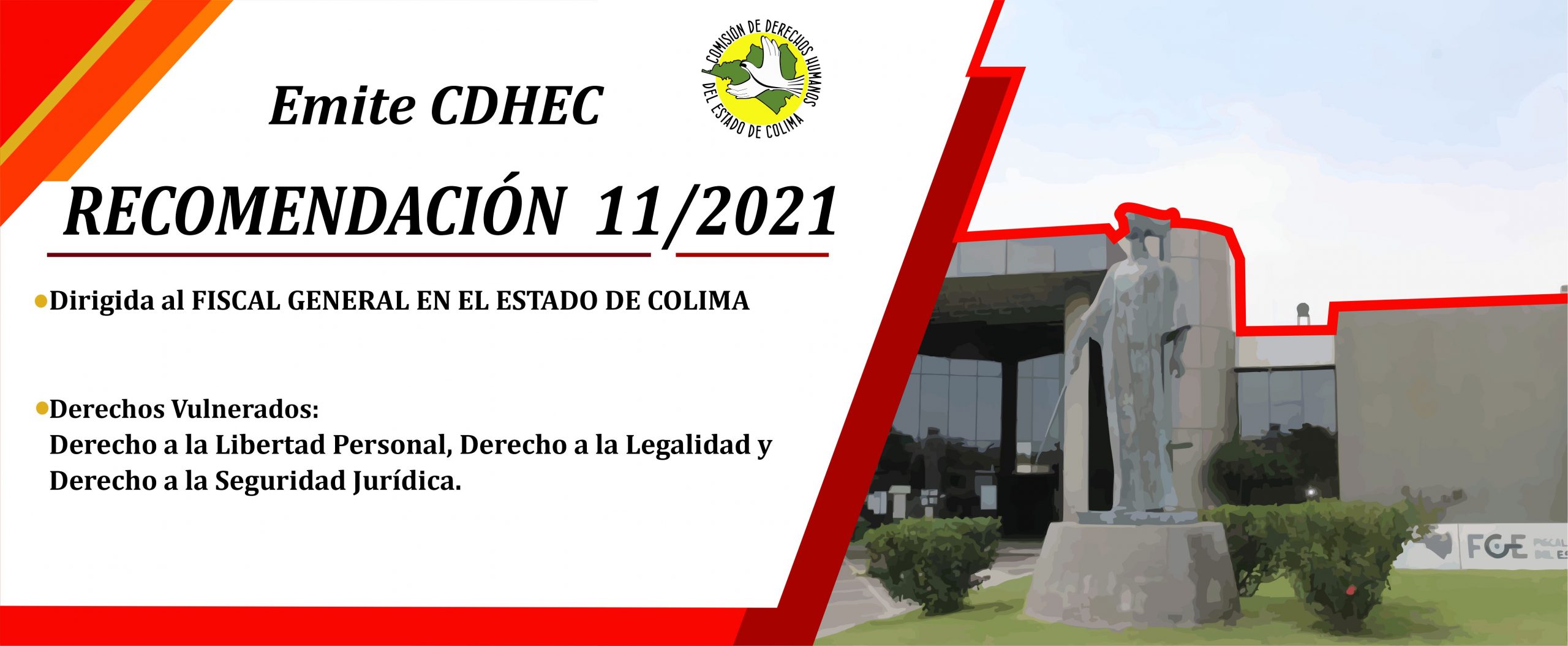 CDHEC emite Recomendación al Fiscal General en el Estado de Colima