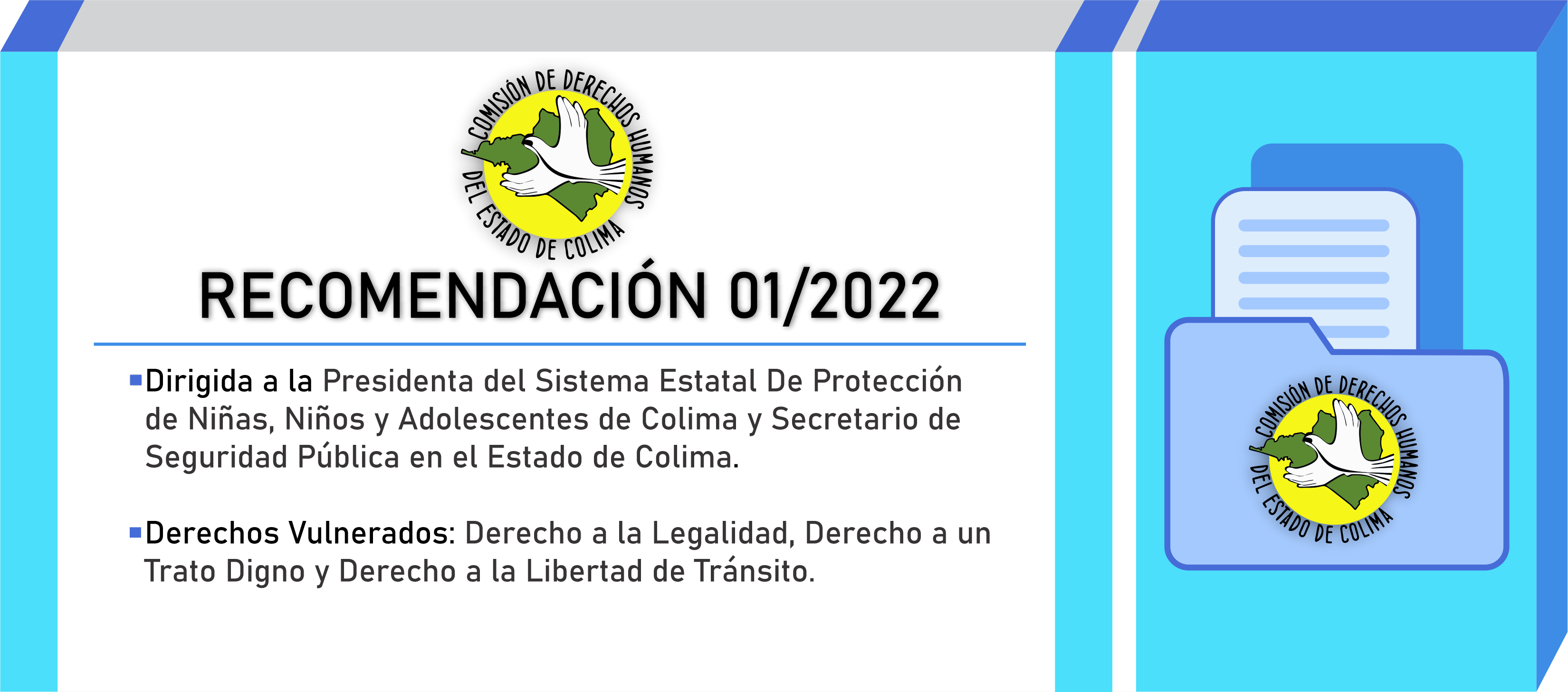Emite CDHEC Recomendación 01/2022