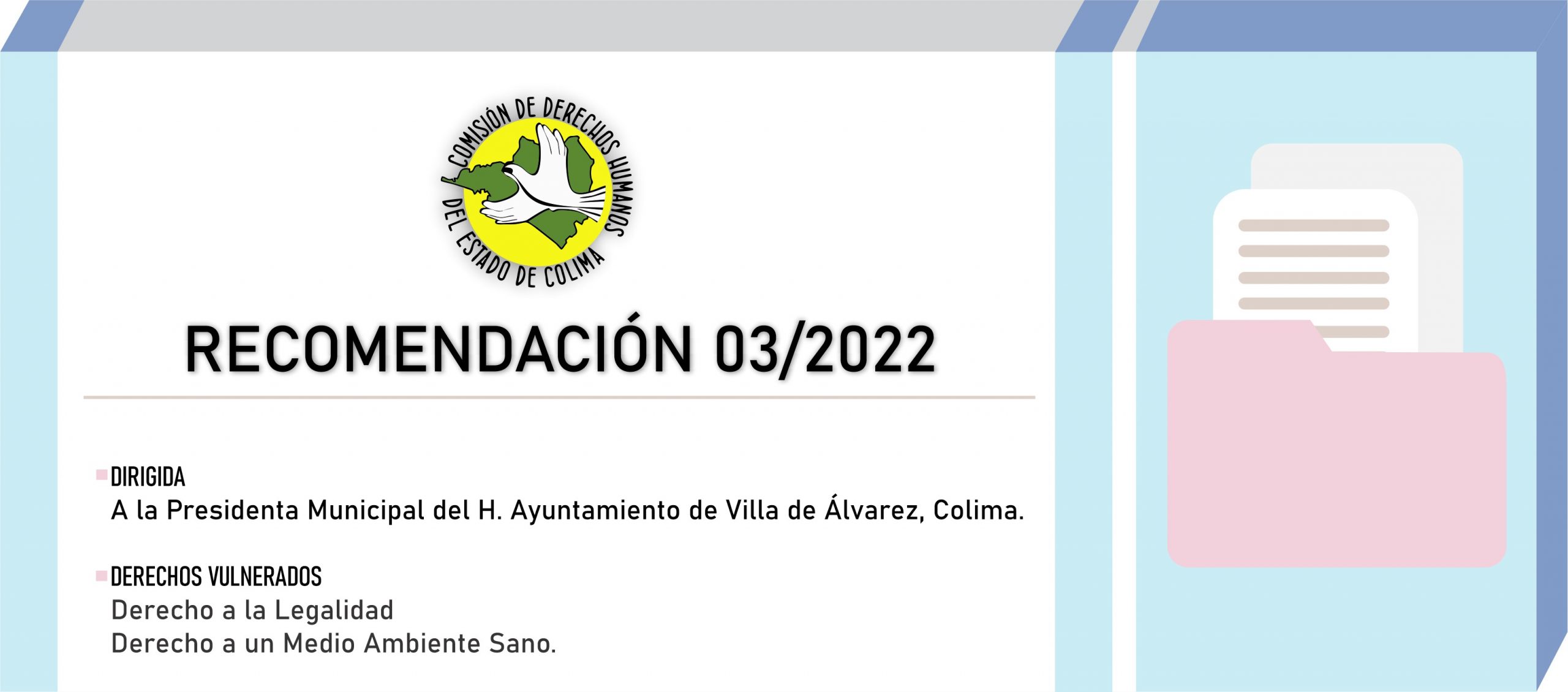 CDHEC emite Recomendación dirigida al Ayuntamiento de Villa de Álvarez